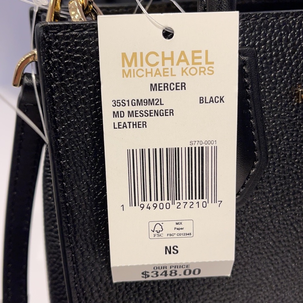 Michael Kors Mercer Medium Pebbled Leather Crossbody Bag - Picture 6 of 16